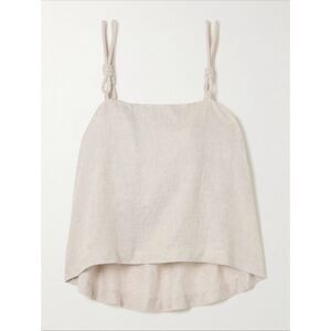ANDRES OTALORA Rahan knotted linen tank 2